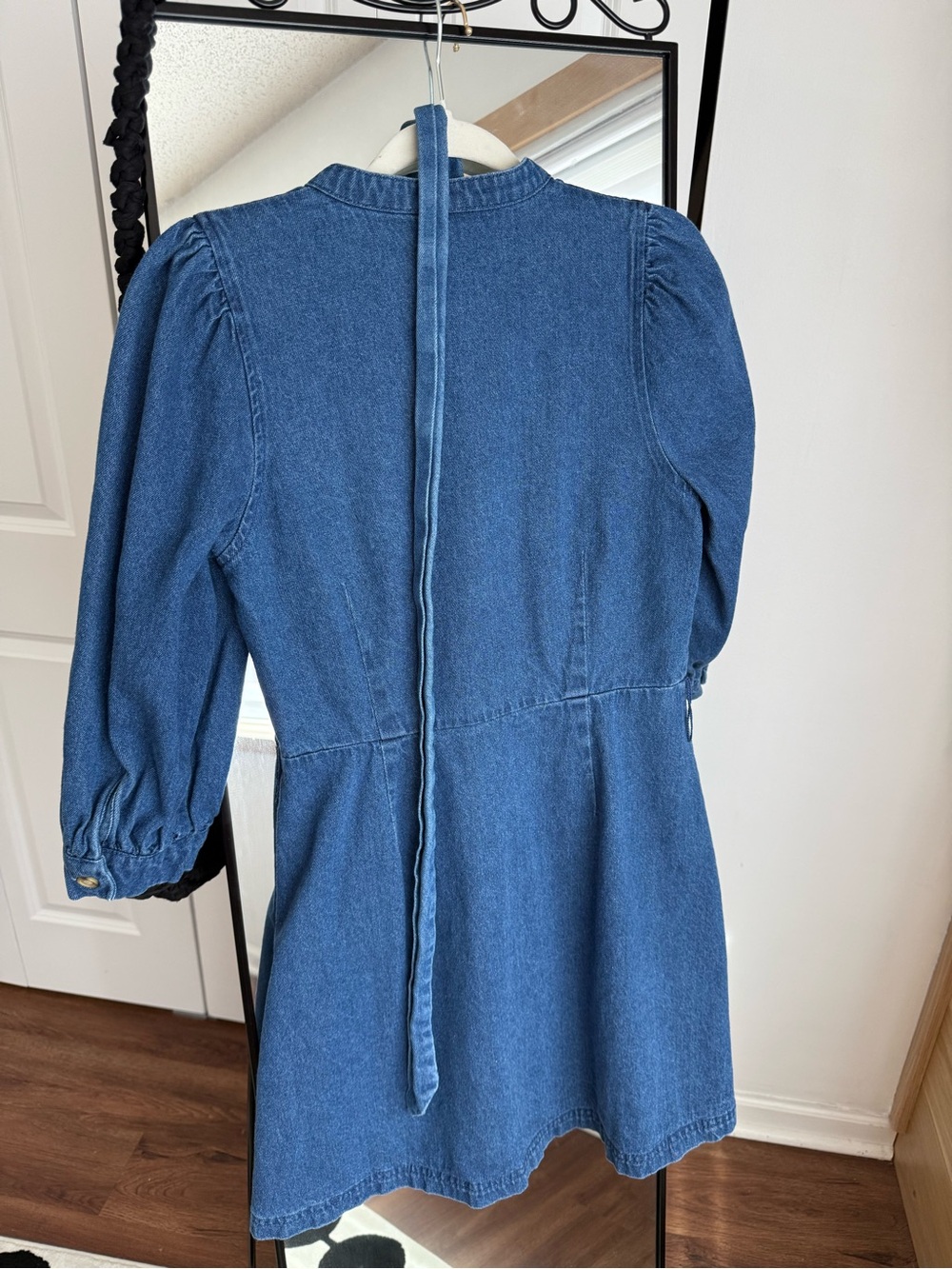 Who What Wear Blue Denim Button-Front Mini Dress - Picture 4 of 4